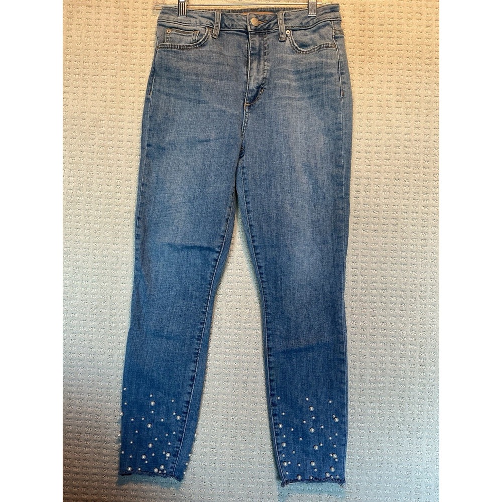 Joes Jeans 27 THE CHARLIE High Rise Skinny Raw‎ Hem Beaded